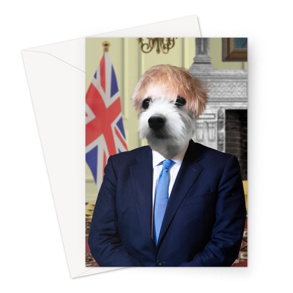 The Boris (Boris Johnson Inspired): Custom Pet Greeting Card - Paw & Glory - Dog Portraits - Pet Portraits