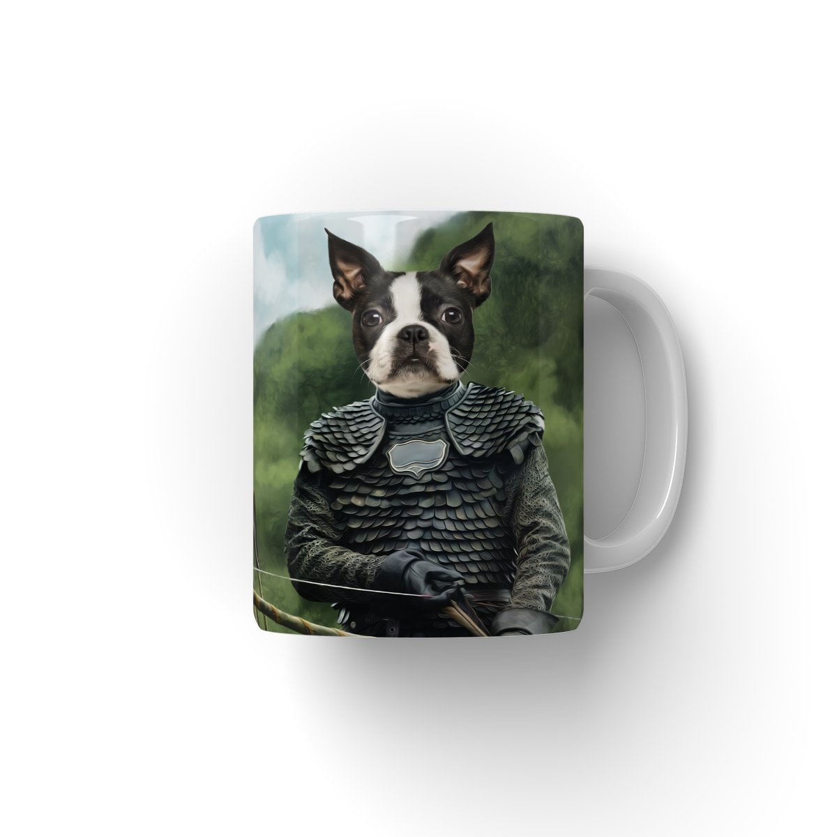 The Bowman (GOT Inspired): Custom Pet Coffee Mug - Paw & Glory - Dog Portraits - Pet Portraits