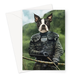 The Bowman (GOT Inspired): Custom Pet Greeting Card - Paw & Glory - Dog Portraits - Pet Portraits