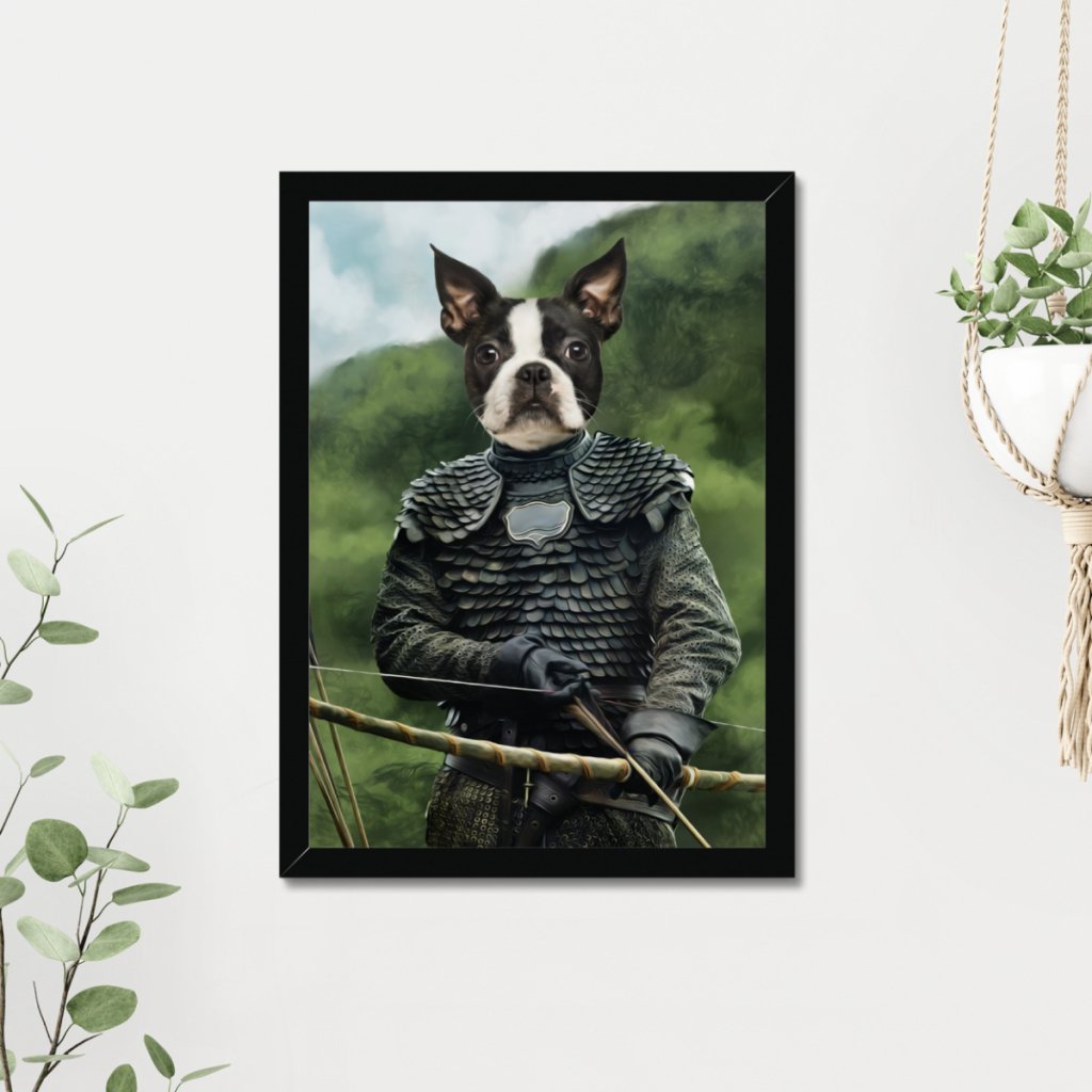 The Bowman (GOT Inspired): Custom Pet Portrait - Paw & Glory - Dog Portraits - Pet Portraits