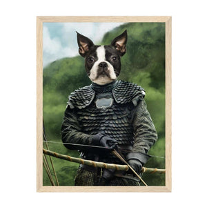 The Bowman (GOT Inspired): Custom Pet Portrait - Paw & Glory - Dog Portraits - Pet Portraits