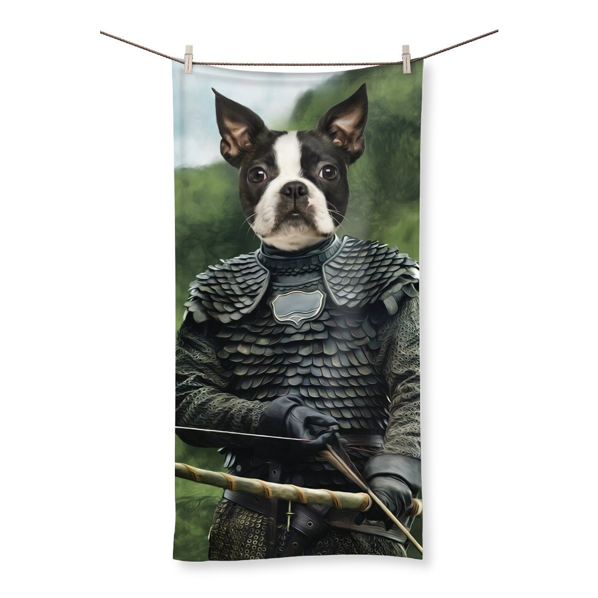 The Bowman (GOT Inspired): Custom Pet Towel - Paw & Glory - Dog Portraits - Pet Portraits