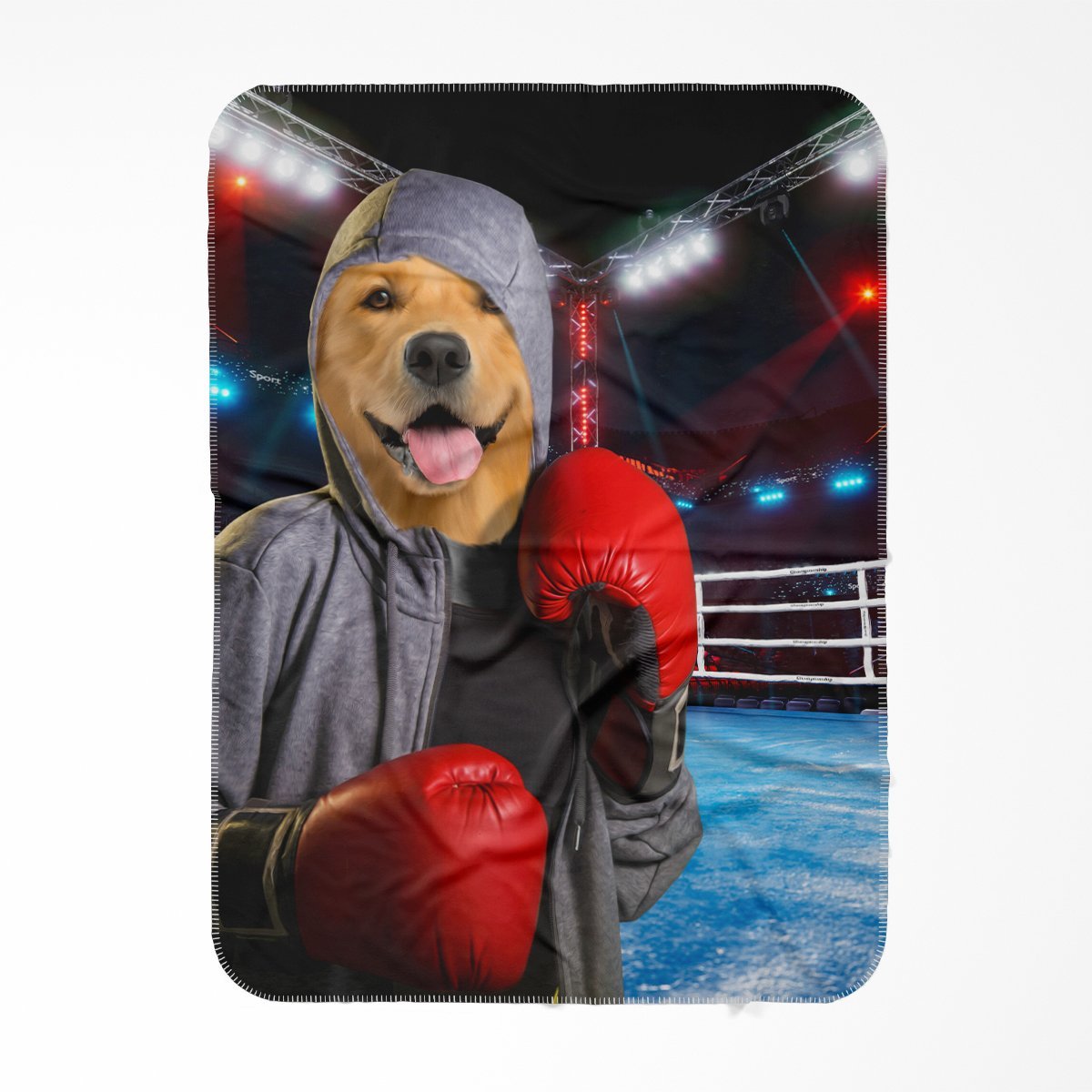 The Boxer: Custom Pet Blanket - Paw & Glory - Dog Portraits - Pet Portraits