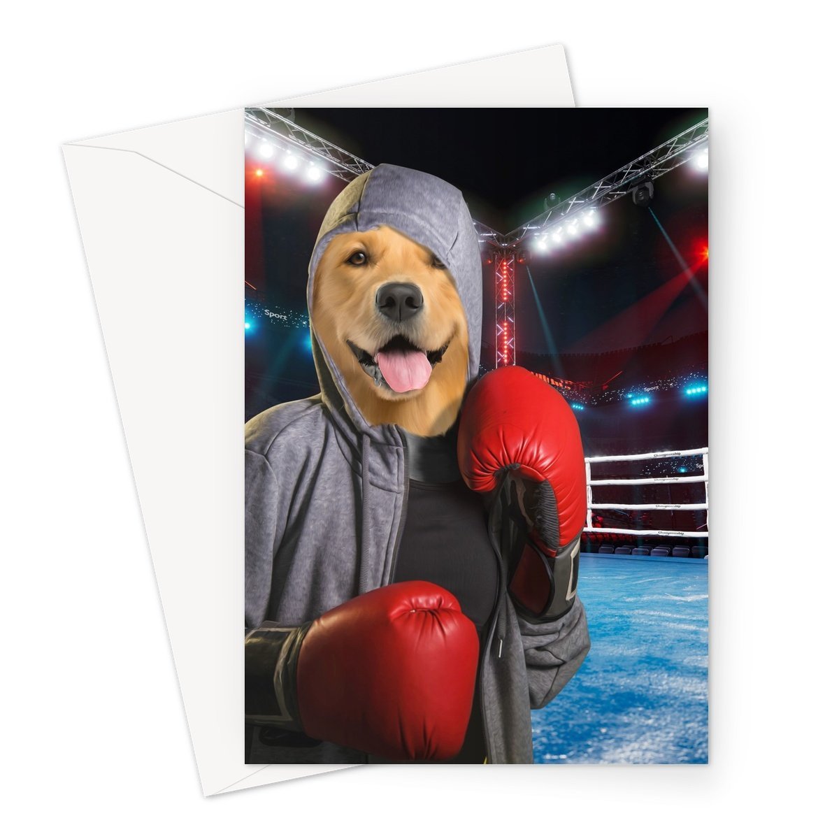 The Boxer: Custom Pet Greeting Card - Paw & Glory - Dog Portraits - Pet Portraits