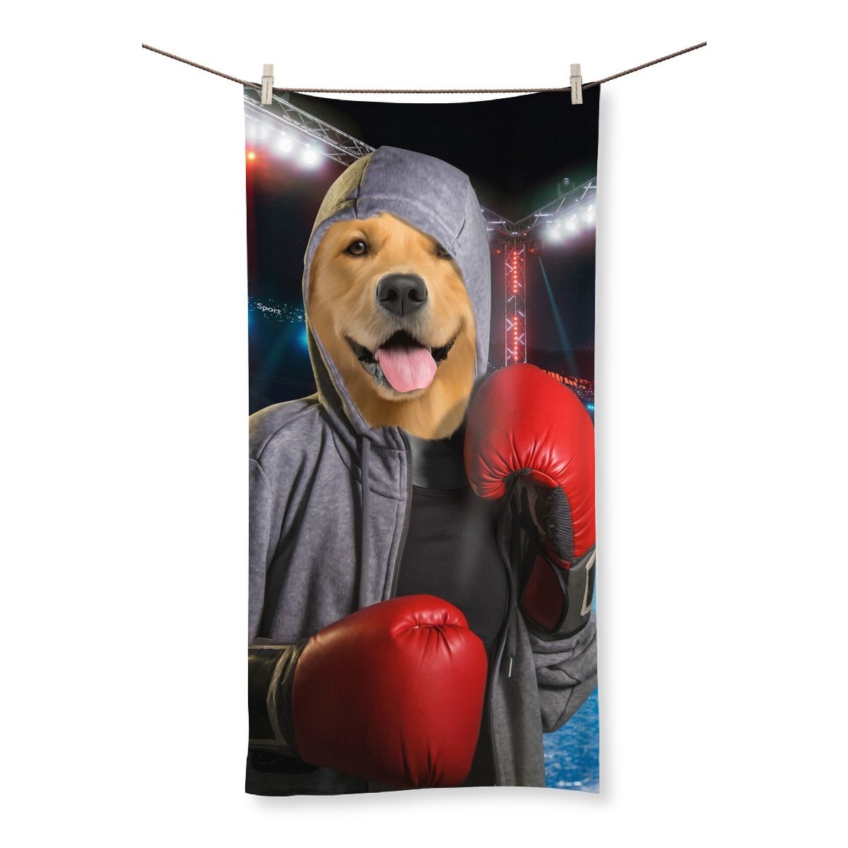 The Boxer: Custom Pet Towel - Paw & Glory - Dog Portraits - Pet Portraits