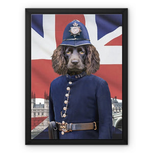 The British Police Officer: Custom Pet Canvas - Paw & Glory - Dog Portraits - Pet Portraits