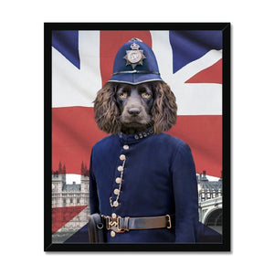 The British Police Officer: Custom Pet Portrait - Paw & Glory - Dog Portraits - Pet Portraits