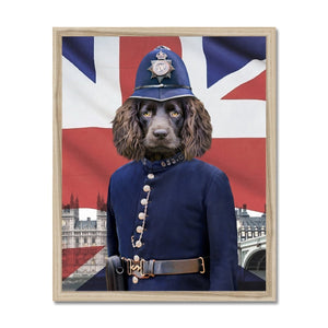 The British Police Officer: Custom Pet Portrait - Paw & Glory - Dog Portraits - Pet Portraits