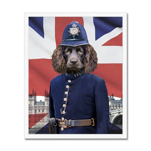 The British Police Officer: Custom Pet Portrait - Paw & Glory - Dog Portraits - Pet Portraits