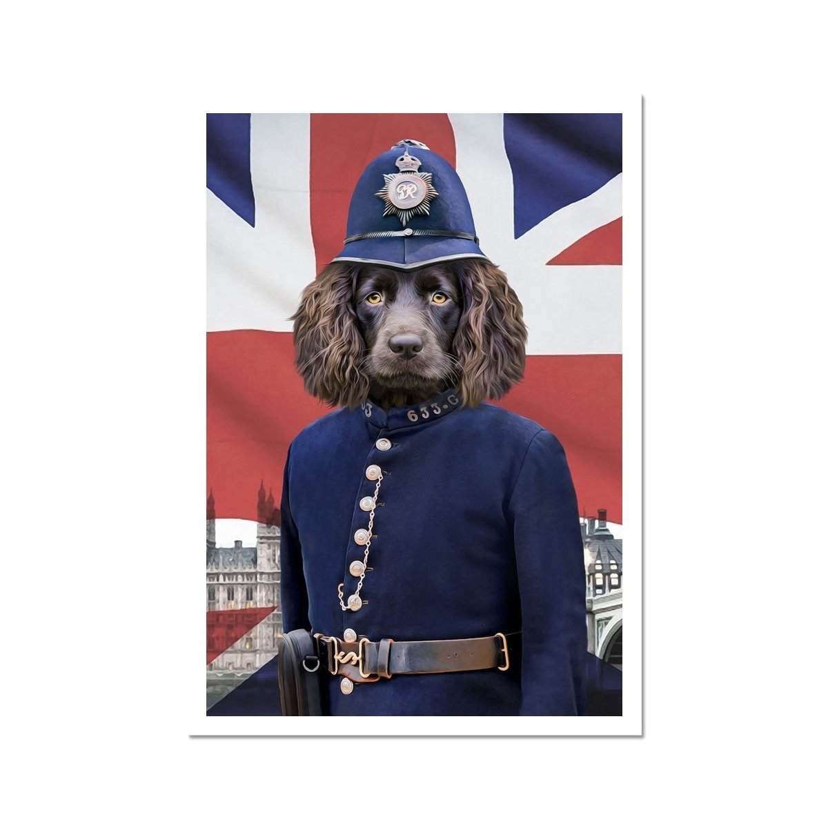 The British Police Officer Custom Pet Portrait