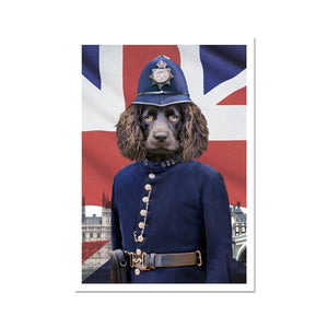 The British Police Officer: Custom Pet Portrait - Paw & Glory - Dog Portraits - Pet Portraits