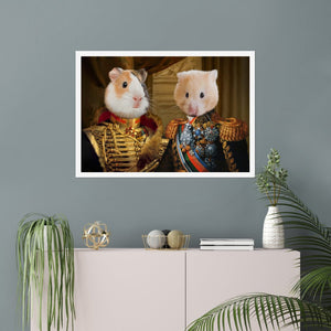 The Brothers in Arms: Animal Art Poster - Paw & Glory - Dog Portraits - Pet Portraits