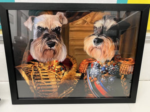 The Brothers In Arms: Custom Pet Portrait - Paw & Glory - Dog Portraits - Pet Portraits