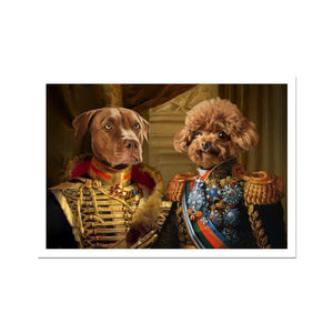 The Brothers In Arms: Custom Pet Portrait - Paw & Glory - Dog Portraits - Pet Portraits