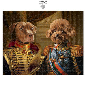 The Brothers In Arms: Custom Pet Puzzle - Paw & Glory - Dog Portraits - Pet Portraits