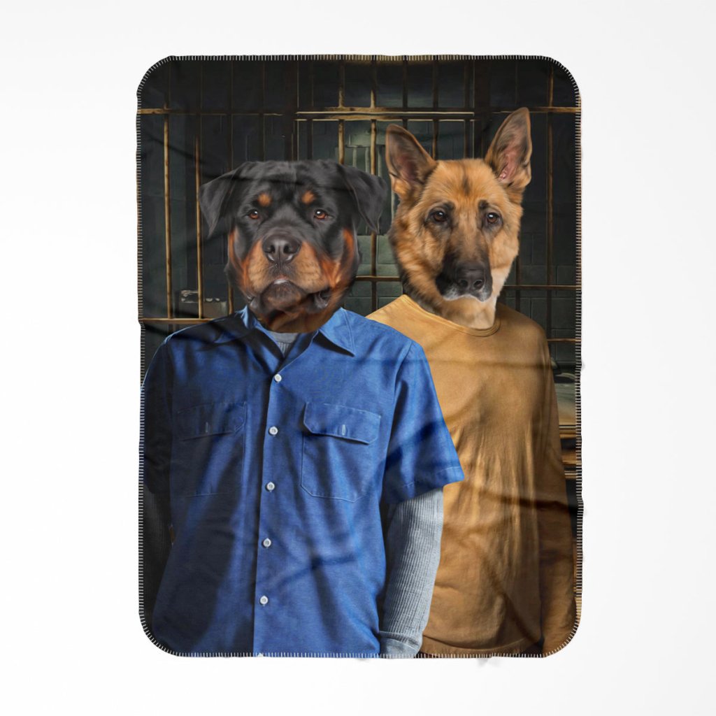 The Brothers (Prison Break Inspired): Custom Pet Blanket - Paw & Glory - Dog Portraits - Pet Portraits