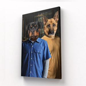 The Brothers (Prison Break Inspired): Custom Pet Canvas - Paw & Glory - Dog Portraits - Pet Portraits