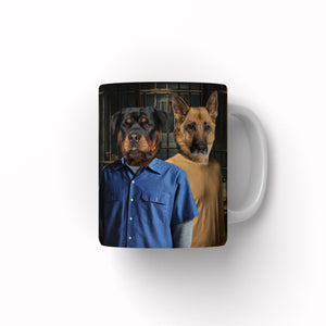 The Brothers (Prison Break Inspired): Custom Pet Coffee Mug - Paw & Glory - Dog Portraits - Pet Portraits