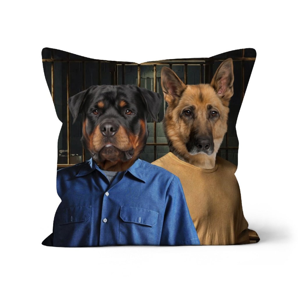 The Brothers (Prison Break Inspired): Custom Pet Pillow - Paw & Glory - Dog Portraits - Pet Portraits