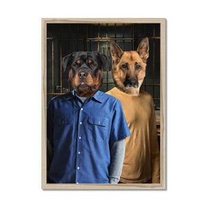 The Brothers (Prison Break Inspired): Custom Pet Portrait - Paw & Glory - Dog Portraits - Pet Portraits