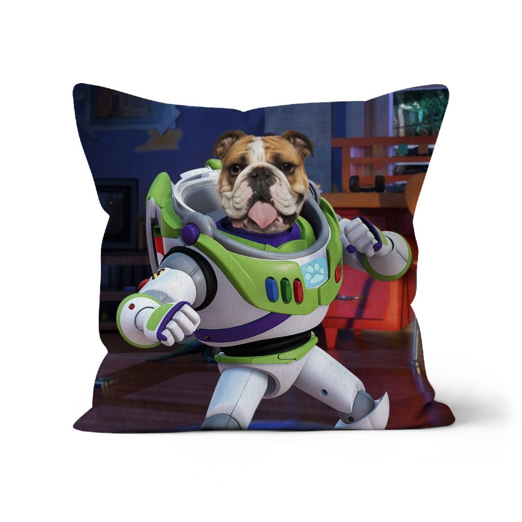 The Buzz (Toy Story Inspired): Custom Pet Pillow - Paw & Glory - Dog Portraits - Pet Portraits