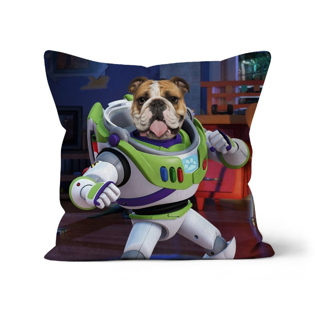 The Buzz (Toy Story Inspired): Custom Pet Pillow - Paw & Glory - Dog Portraits - Pet Portraits