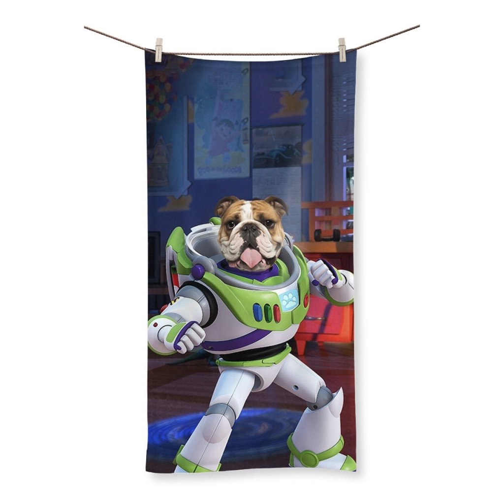 The Buzz (Toy Story Inspired): Custom Pet Towel - Paw & Glory - Dog Portraits - Pet Portraits