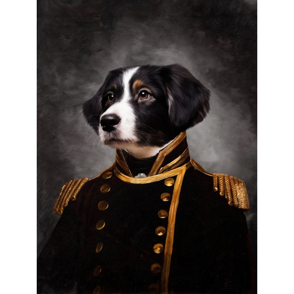 The Captain: Custom Digital Download Pet Portrait - Paw & Glory - Dog Portraits - Pet Portraits