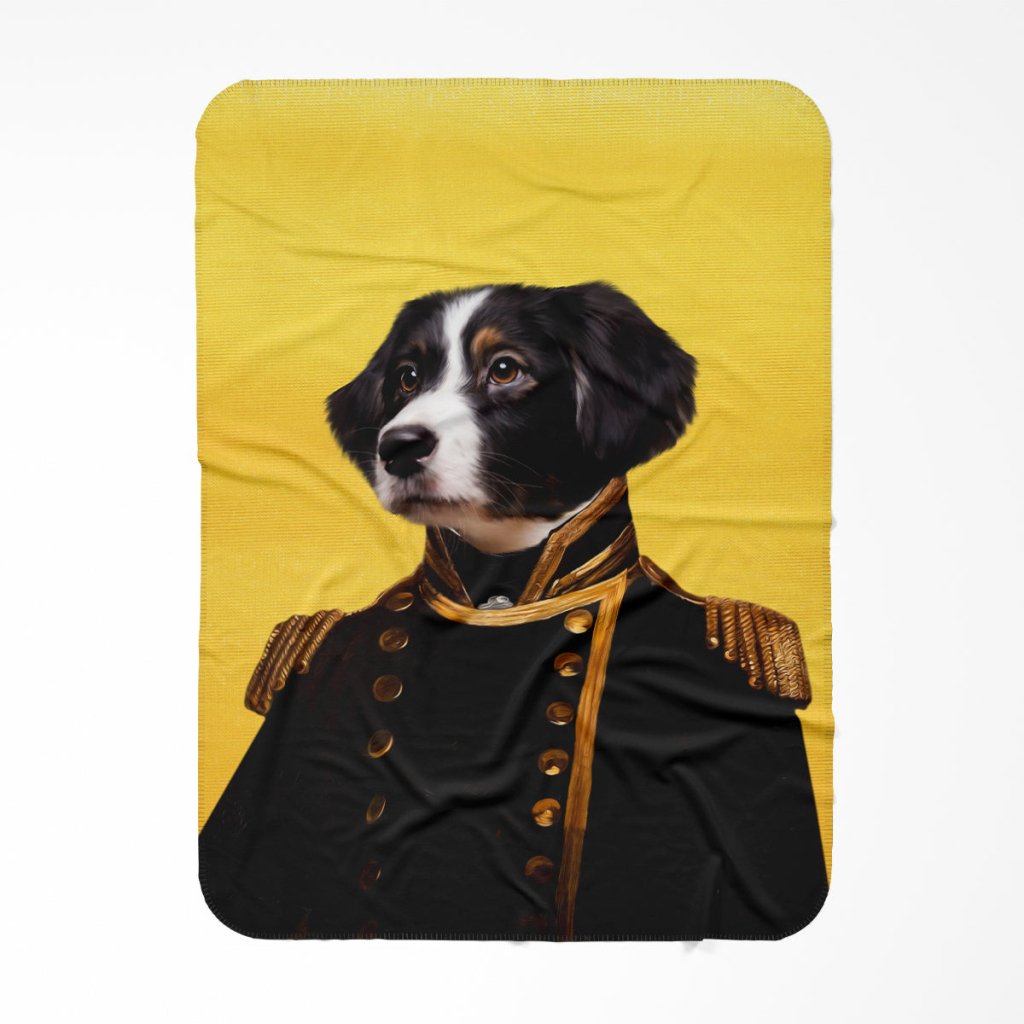 The Captain: Custom Pet Blanket - Paw & Glory - Dog Portraits - Pet Portraits