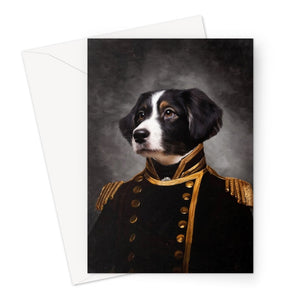 The Captain: Custom Pet Greeting Card - Paw & Glory - Dog Portraits - Pet Portraits