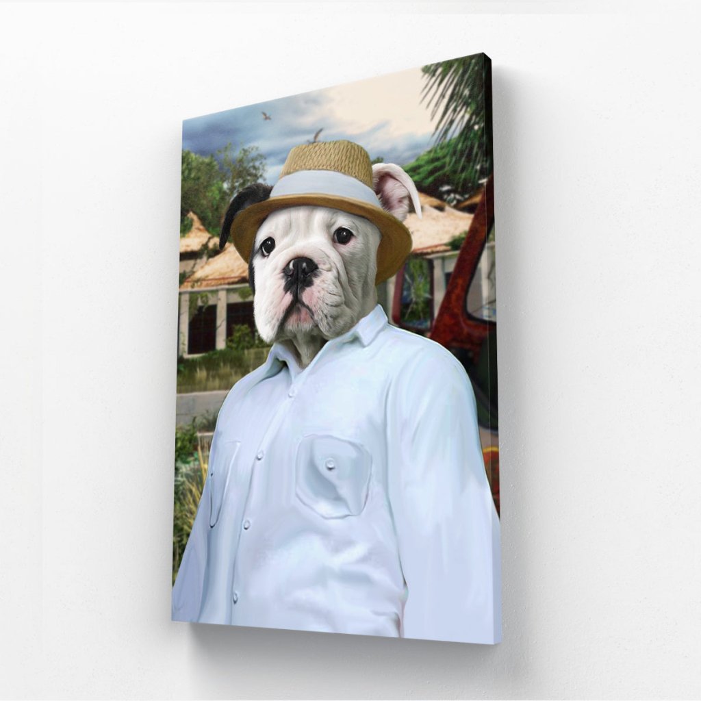 The CEO (Jurassic Park Inspired): Custom Pet Canvas - Paw & Glory - Dog Portraits - Pet Portraits