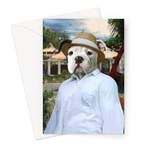 The CEO (Jurassic Park Inspired): Custom Pet Greeting Card - Paw & Glory - Dog Portraits - Pet Portraits