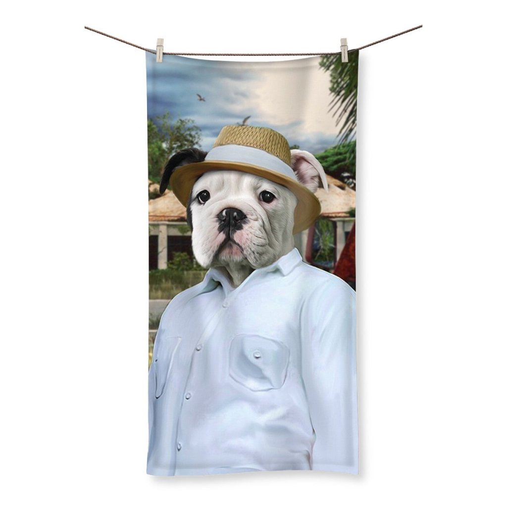 The CEO (Jurassic Park Inspired): Custom Pet Towel - Paw & Glory - Dog Portraits - Pet Portraits