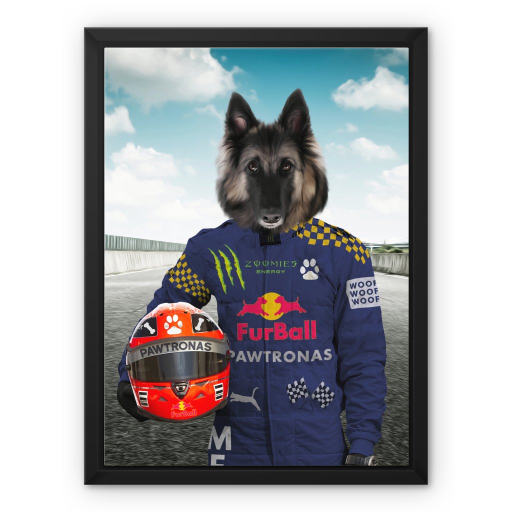 The Champion Driver: Custom Pet Canvas - Paw & Glory - Dog Portraits - Pet Portraits