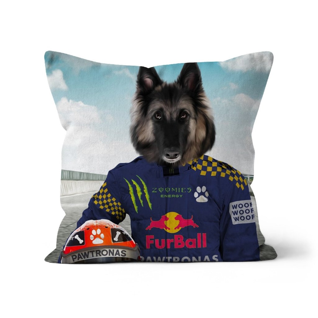 The Champion Driver: Custom Pet Pillow - Paw & Glory - Dog Portraits - Pet Portraits