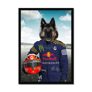 The Champion Driver: Custom Pet Portrait - Paw & Glory - Dog Portraits - Pet Portraits