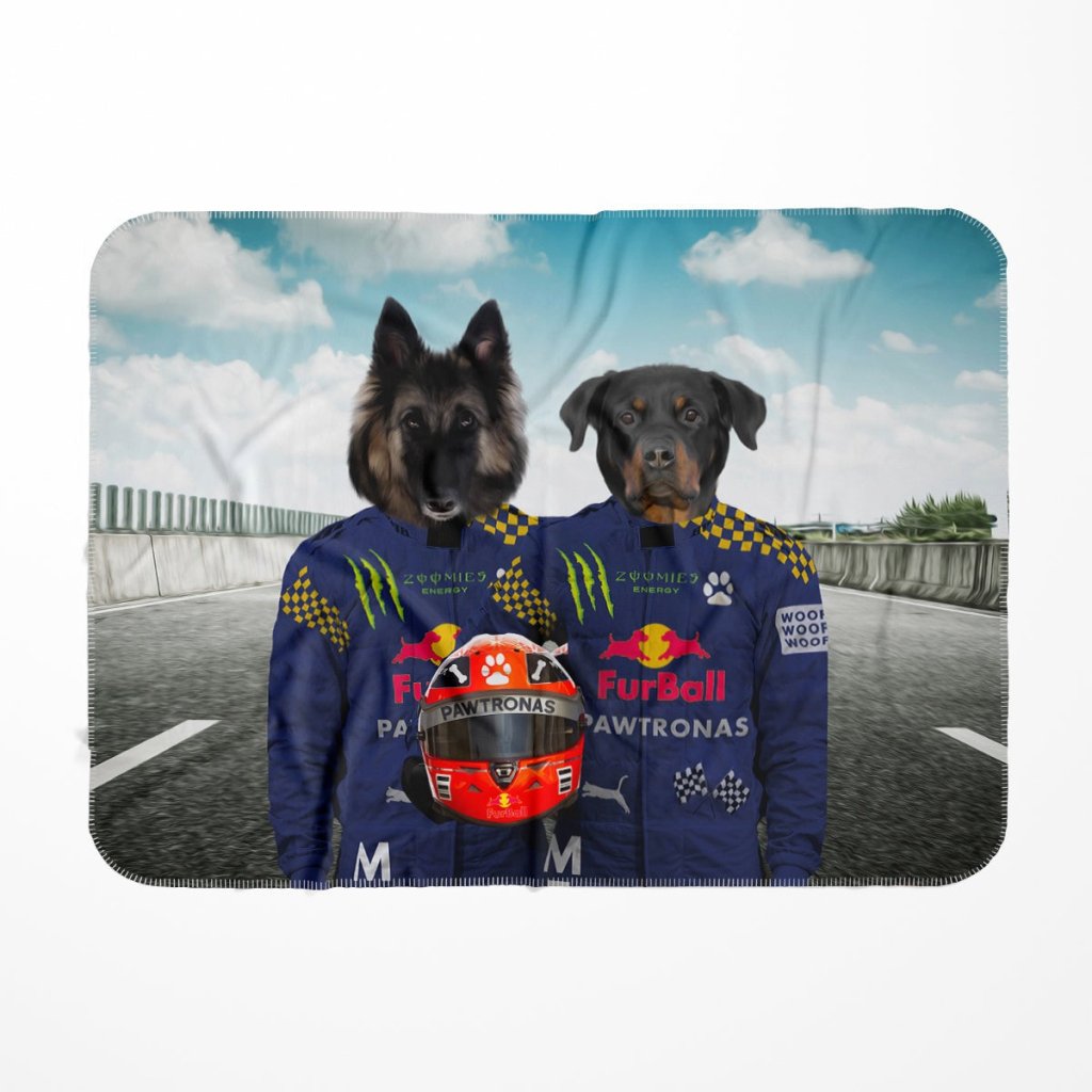 The Champion Drivers: Custom Pet Blanket - Paw & Glory - Dog Portraits - Pet Portraits