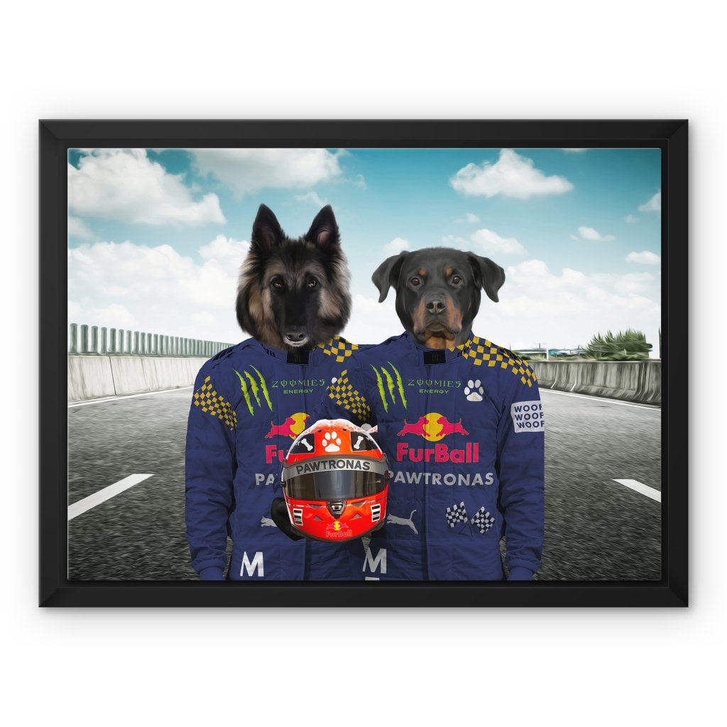 The Champion Drivers: Custom Pet Canvas - Paw & Glory - Dog Portraits - Pet Portraits