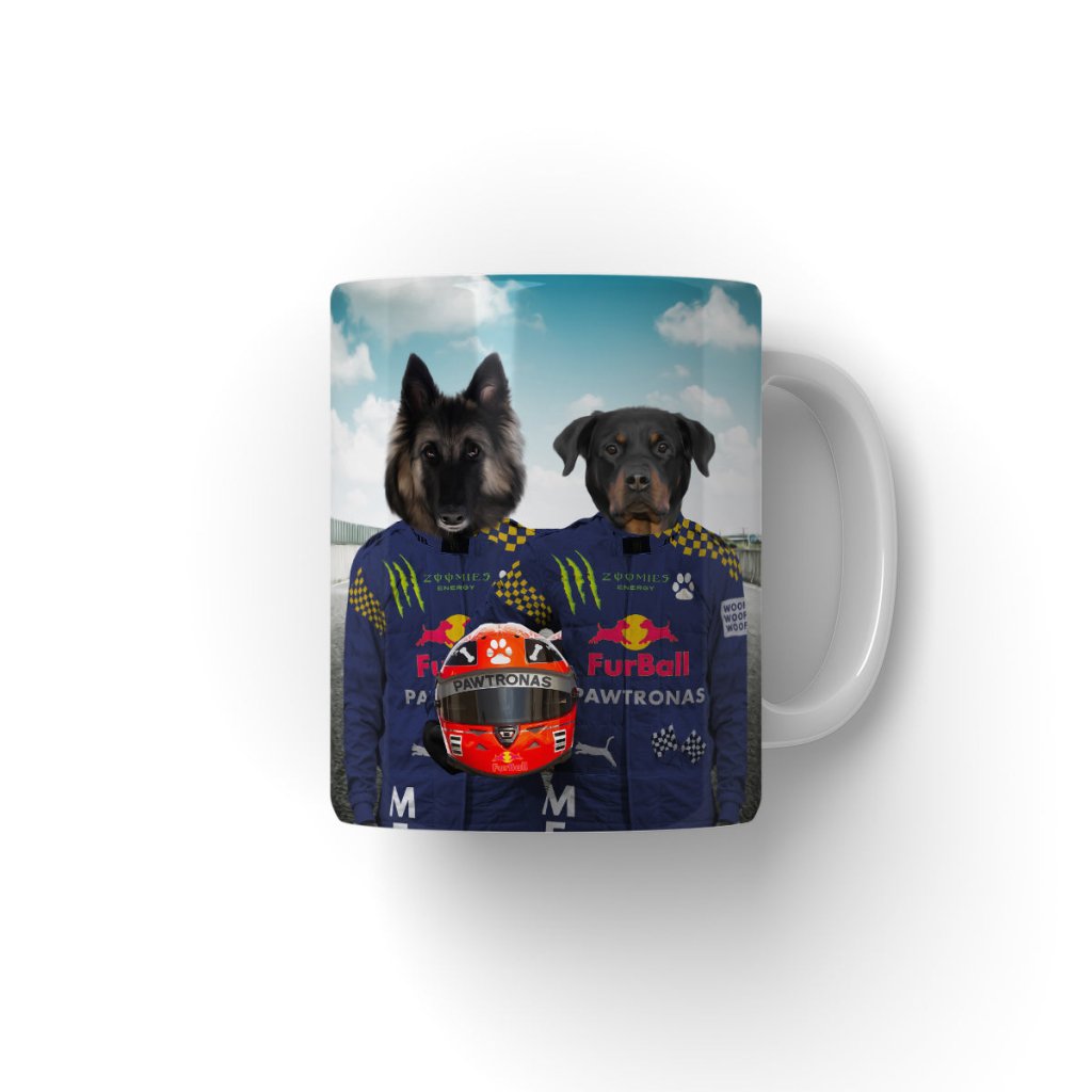 The Champion Drivers: Custom Pet Coffee Mug - Paw & Glory - Dog Portraits - Pet Portraits