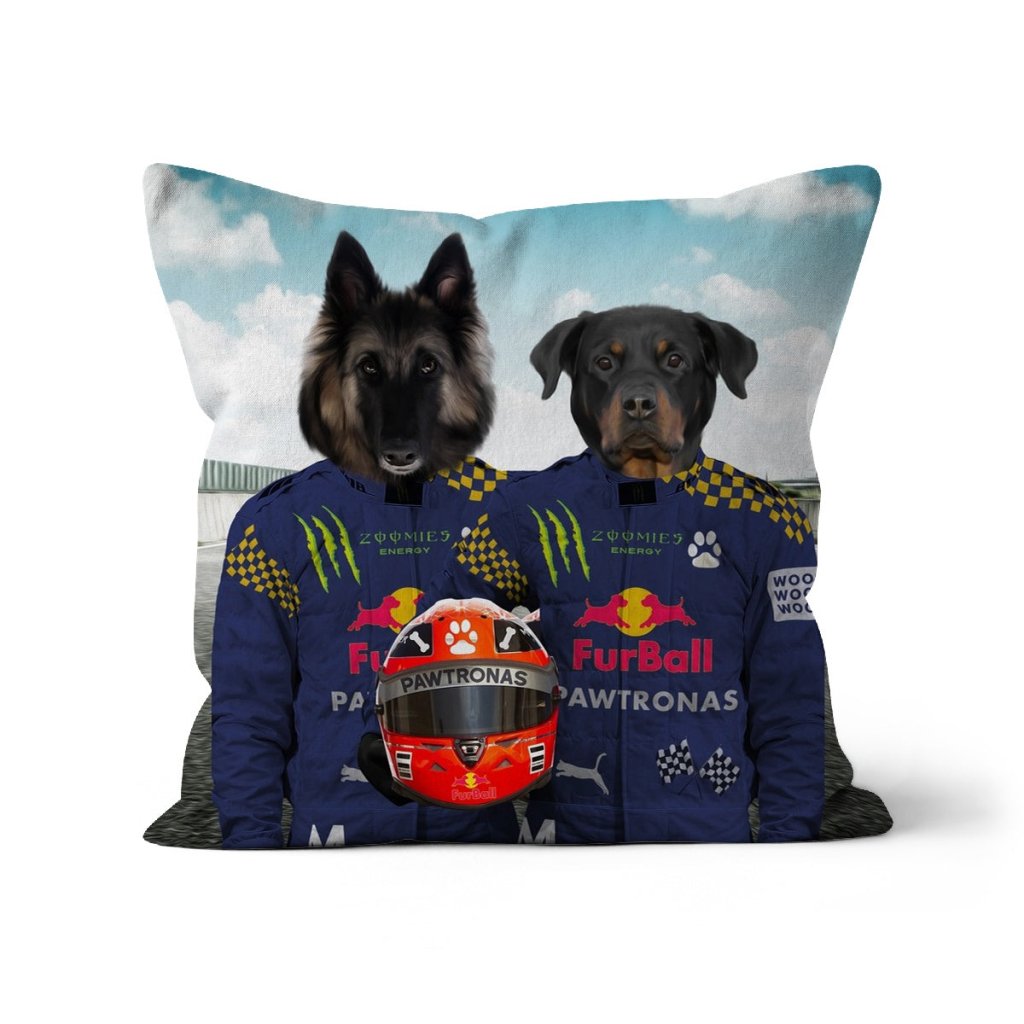 The Champion Drivers: Custom Pet Pillow - Paw & Glory - Dog Portraits - Pet Portraits