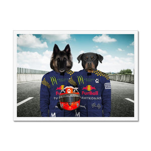 The Champion Drivers: Custom Pet Portrait - Paw & Glory - Dog Portraits - Pet Portraits