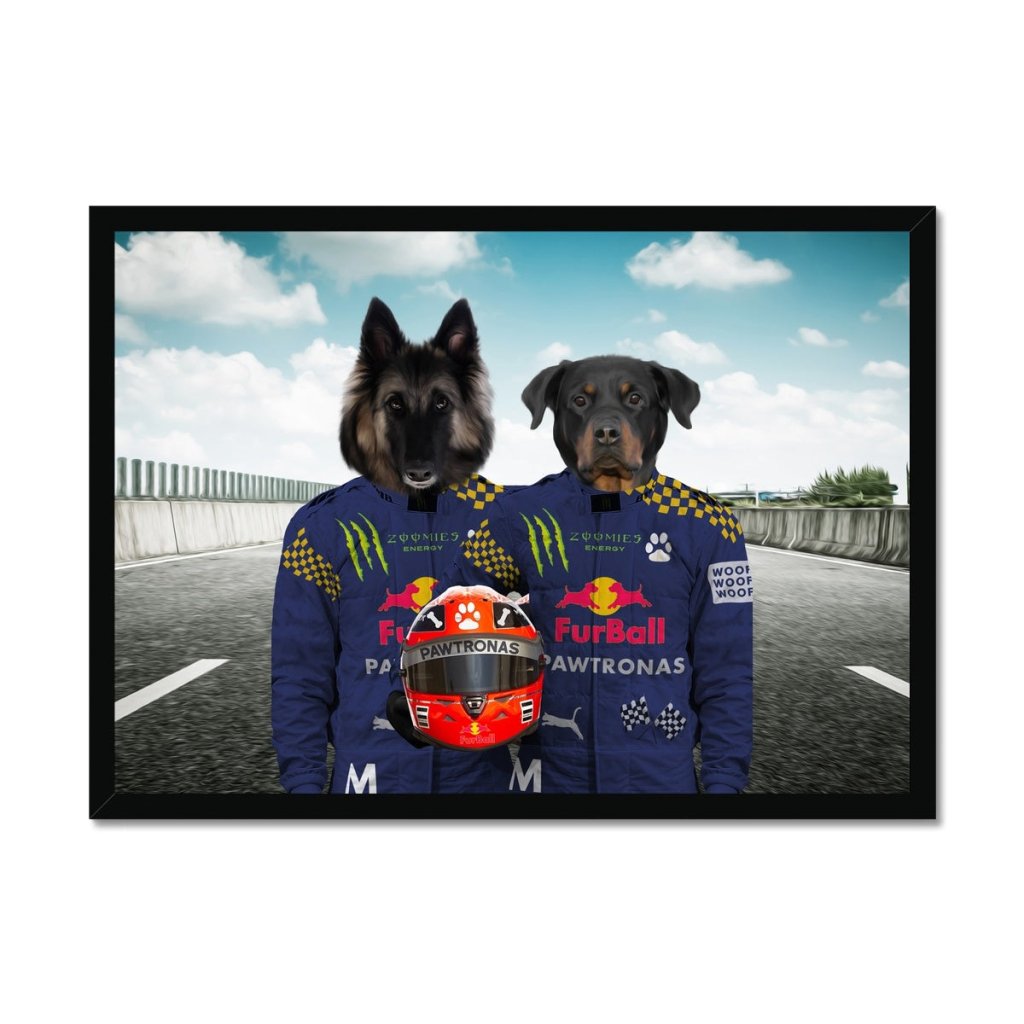 The Champion Drivers: Custom Pet Portrait - Paw & Glory - Dog Portraits - Pet Portraits