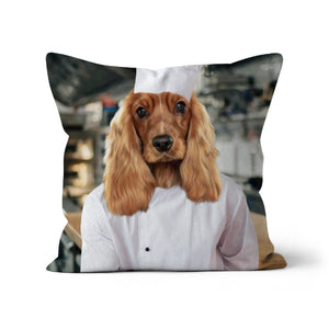 The Chef: Custom Pet Pillow - Paw & Glory - Dog Portraits - Pet Portraits