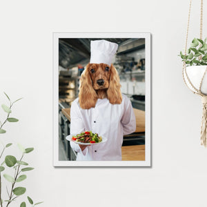 The Chef: Custom Pet Portrait - Paw & Glory - Dog Portraits - Pet Portraits