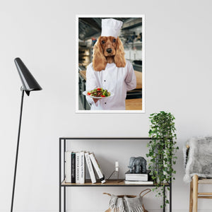 The Chef: Custom Pet Poster - Paw & Glory - Dog Portraits - Pet Portraits