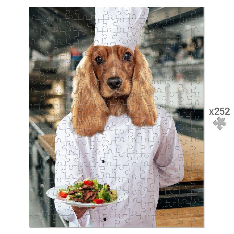 The Chef: Custom Pet Puzzle - Paw & Glory - Dog Portraits - Pet Portraits