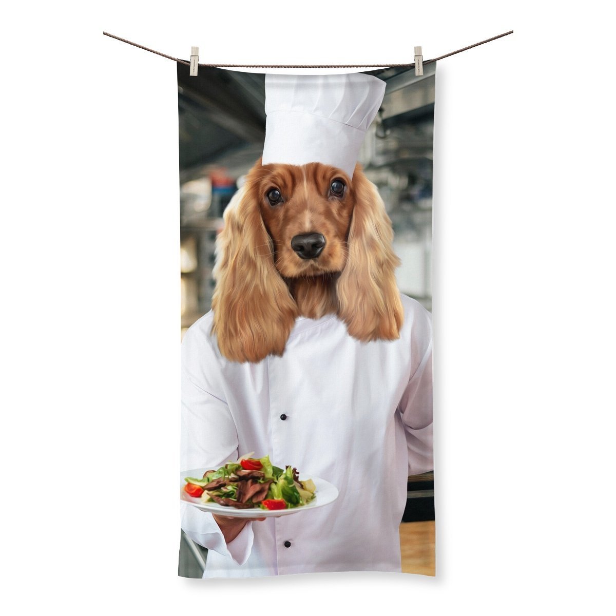 The Chef: Custom Pet Towel - Paw & Glory - Dog Portraits - Pet Portraits