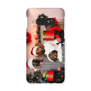 The Christmas Family: Custom 3 Pet Phone Case - Paw & Glory - Dog Portraits - Pet Portraits