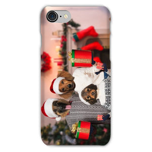 The Christmas Family: Custom 3 Pet Phone Case - Paw & Glory - Dog Portraits - Pet Portraits