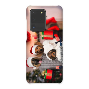 The Christmas Family: Custom 3 Pet Phone Case - Paw & Glory - Dog Portraits - Pet Portraits